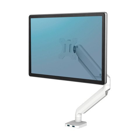 Brazo para monitor simple sistema de muelle a gas Platinum Fellowes blanco