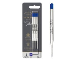 Inktpatroon Quink voor balpen M Parker - blister van 3 stuks