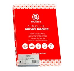 Etichette adesive Bruneau 105x148.5 mm - carta bianca - 100 fogli - 4 etichette per foglio