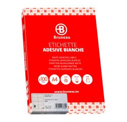 Etichette adesive Bruneau 105x74.5 mm - carta bianca - 100 fogli - 8 etichette per foglio