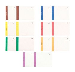 Set met 10 blokken 'verkoper' 6,6 x 13,5 cm - gekleurd assortiment