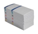 Lot de 10 blocs de 100 tickets vendeurs double numérotage - couleurs assorties - Exacompta - 6,6 x 13,5 cm