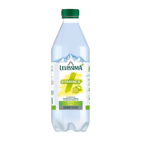 Acqua minerale naturale Levissima+ Vitamine B gusto lime 12 bottiglie da 500 ml