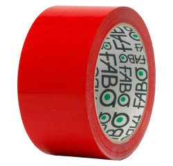 Nastro da imballo Fabo, 50 mm x 66 m, 48 micron, rosso