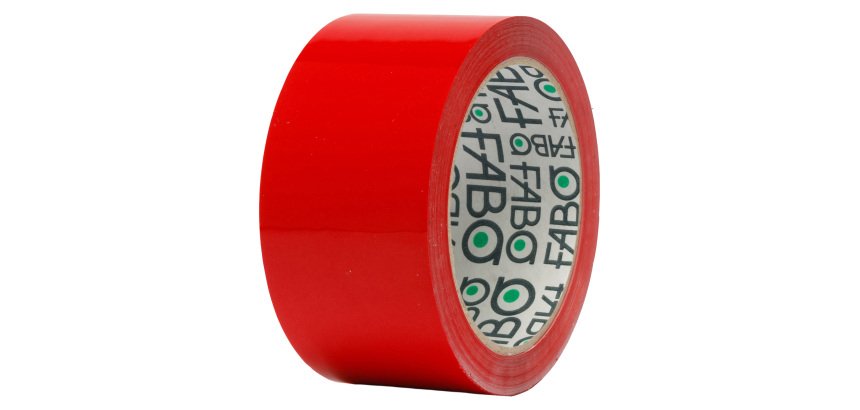 Nastro da imballo Fabo, 50 mm x 66 m, 48 micron, rosso