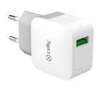Celly Caricatore USB-A da Muro 12W Turbo - Caricatore alimentatore TURBO USB-A da muro 12W USB-A per Smartphone o Tablet TCUSBTURBO
