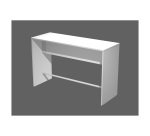 High dining table, white, depth 70 cm, height 105 cm