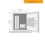 Coffre-fort ignifuge Yale 25,3 litres serrure électronique tactile