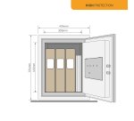 Coffre-fort ignifuge Yale 36,9 litres serrure électronique tactile