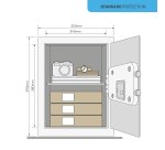 Coffre-fort alarme serrure électronique Yale