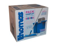 Kit de lavage Pro Brosserie Thomas avec double seau, essoreur et manche