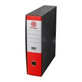 Registratore commerciale dorso 8 cm meccanismo a leva rivestimento in polipropilene Bruneau Premium A4 rosso