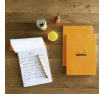 Schreibblock Rhodia orange geheftet 80 Seiten 5 x 5 n°16 Format 14,8 x 21 cm
