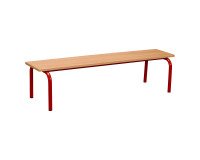 Banco escolar - Talla 2 - 2º Infantil - color barniz - patas rojas