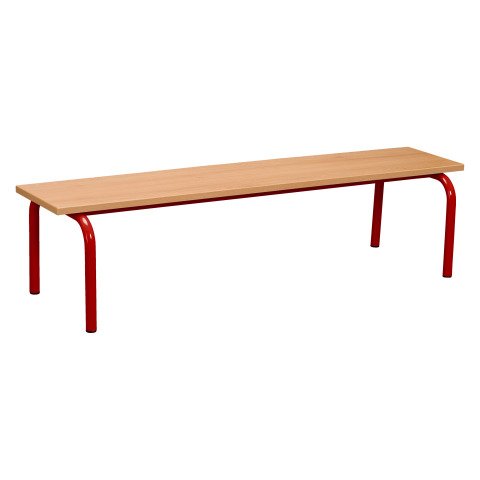 Banco escolar - Talla 2 - 2º Infantil - color barniz - patas rojas