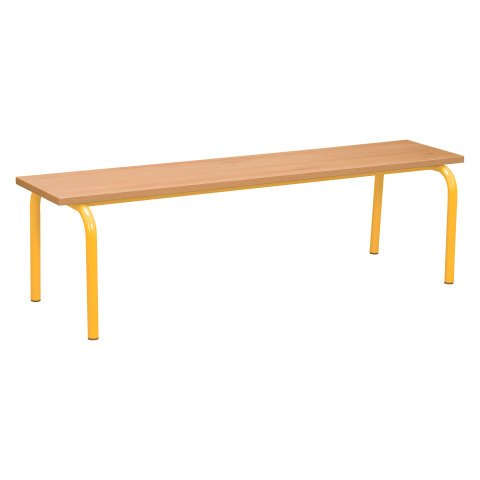 Banco escolar - Talla 3 - 3º Infantil - color barniz - patas amarillas