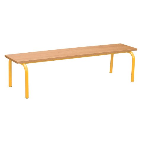 Banco escolar - Talla 2 - 2º Infantil - color barniz - patas amarillas