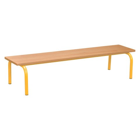 Banco escolar - Talla 1 - 1º Infantil - color barniz - patas amarillas