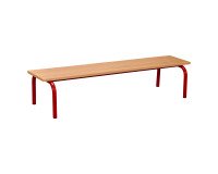 Banco escolar - Talla 1 - 1º Infantil - color barniz - patas rojas