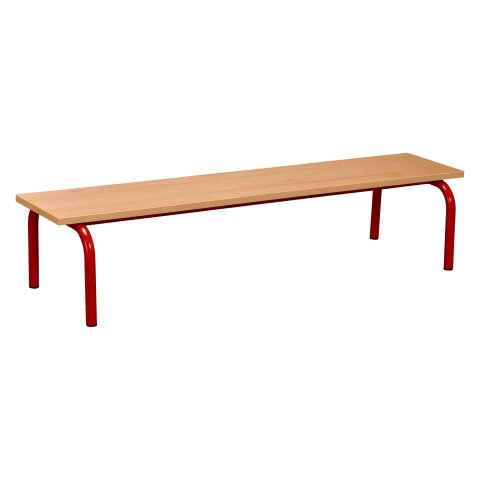 Banco escolar - Talla 1 - 1º Infantil - color barniz - patas rojas