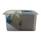 Whitefurze Stapel- und Lagern-Klein-Aufbewahrungsbox 14 L ohne Deckel, transparent