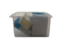 Boîte de rangement Whitefurze Stack & Store petite 14 L sans couvercle, transparente