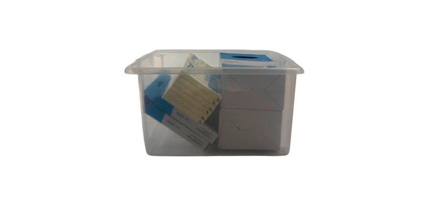Whitefurze Stack & Store Small storage box 14 L without lid, transparent