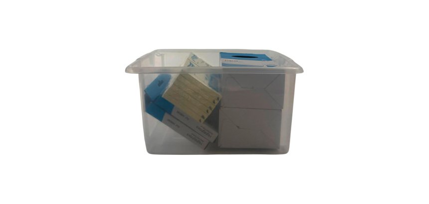 Whitefurze Stack & Store Small storage box 14 L without lid, transparent