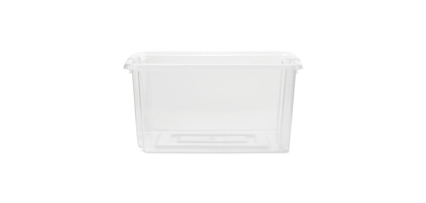 Whitefurze Stack & Store Mini opbergdoos 5 L zonder deksel, transparant