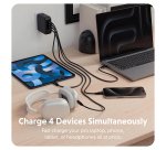 Pack: Adaptateur secteur GaN 100W + ZENS USB C-C Pro 2 câble USB 1.5m Noir