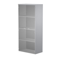 Mobile alto con ante in vetro Base Plus 80 x 35 x 180 cm
