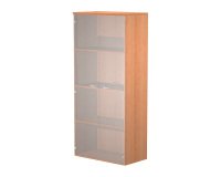 Mobile alto con ante in vetro Base Plus faggio 80 x 35 x 180 cm