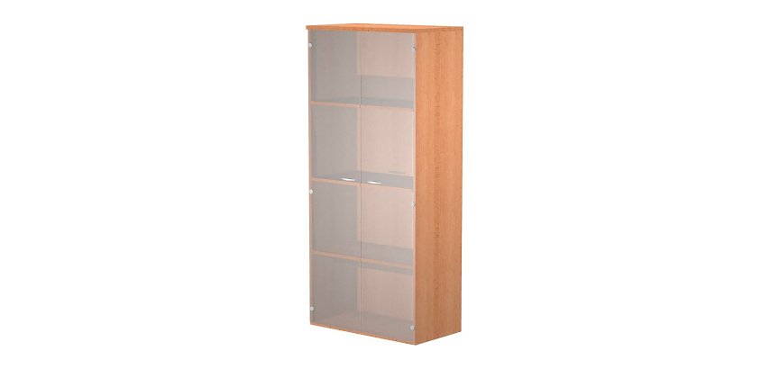 Mobile alto con ante in vetro Base Plus 80 x 35 x 180 cm