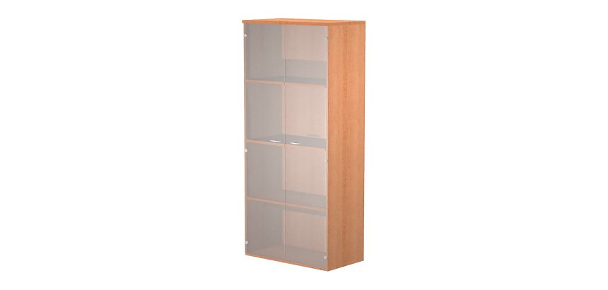 Mobile alto con ante in vetro Base Plus 80 x 35 x 180 cm