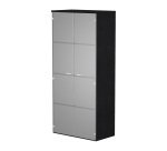 Mobile alto con ante in vetro Base Plus 80 x 35 x 180 cm