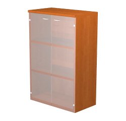 Mobile medio con ante in vetro Base Plus 80 x 35 x 120 cm