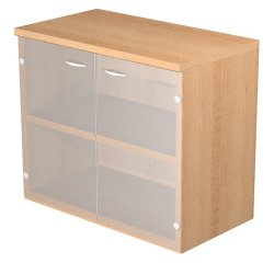 Mobile basso con ante in vetro Base Plus 80 x 35 x 72