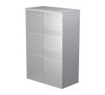 Mobile medio con ante in vetro Base Plus 80 x 35 x 120 cm