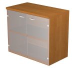 Mobile basso con ante in vetro Base Plus 80 x 35 x 72