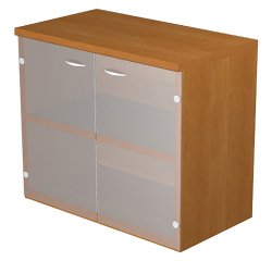 Mobile basso con ante in vetro Base Plus 80 x 35 x 72