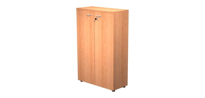 Mobile medio con ante in legno Base Plus 80 x 35 x 120 cm