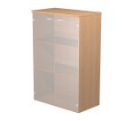 Mobile medio con ante in vetro Base Plus 80 x 35 x 120 cm