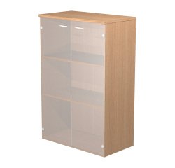 Mobile medio con ante in vetro Base Plus 80 x 35 x 120 cm