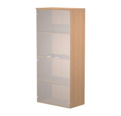 Mobile alto con ante in vetro Base Plus 80 x 35 x 180 cm