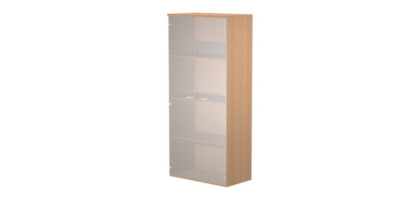 Mobile alto con ante in vetro Base Plus 80 x 35 x 180 cm