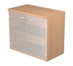 Mobile basso con ante in vetro Base Plus 80 x 35 x 72