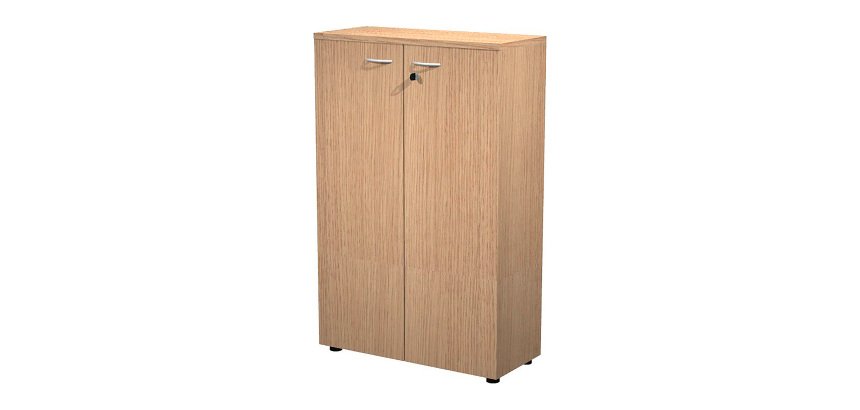 Mobile medio con ante in legno Base Plus 80 x 35 x 120 cm
