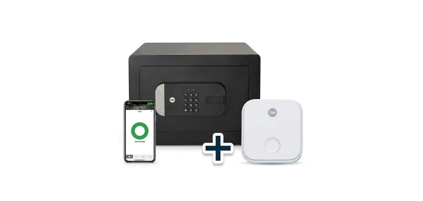 Pack Coffre-fort connecté Yale + ConnectX Wi-Fi Bridge- contrôle à distance