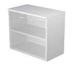 Mobile basso con ante in vetro Base Plus 80 x 35 x 72