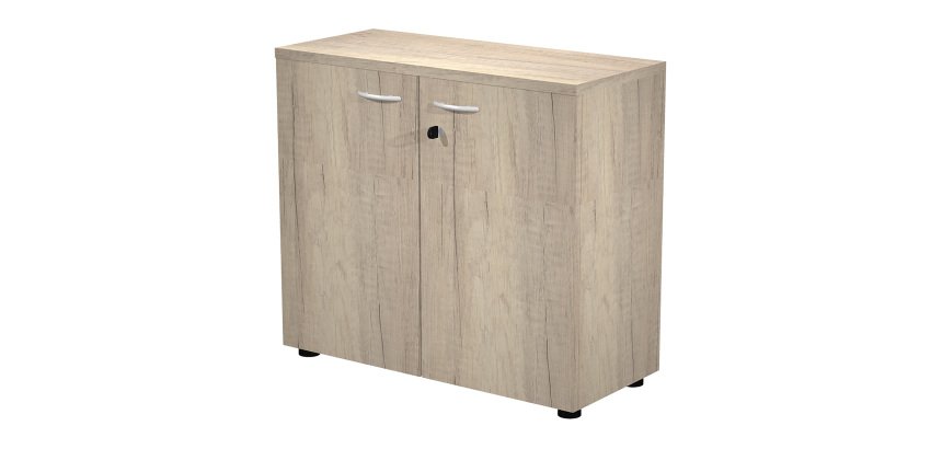 Mobile basso con ante in legno Base Plus 80 x 35 x 72 cm